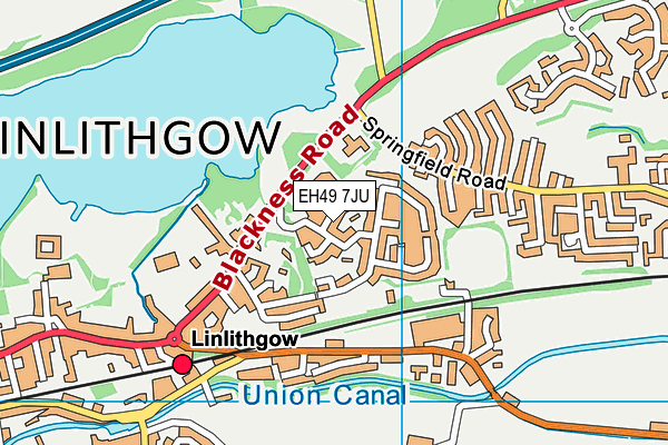 EH49 7JU map - OS VectorMap District (Ordnance Survey)