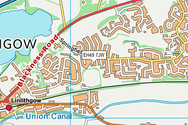 EH49 7JW map - OS VectorMap District (Ordnance Survey)