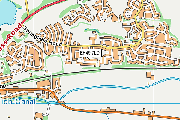 EH49 7LD map - OS VectorMap District (Ordnance Survey)