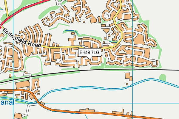 EH49 7LG map - OS VectorMap District (Ordnance Survey)