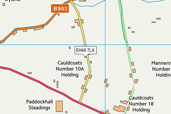 EH49 7LX map - OS VectorMap District (Ordnance Survey)