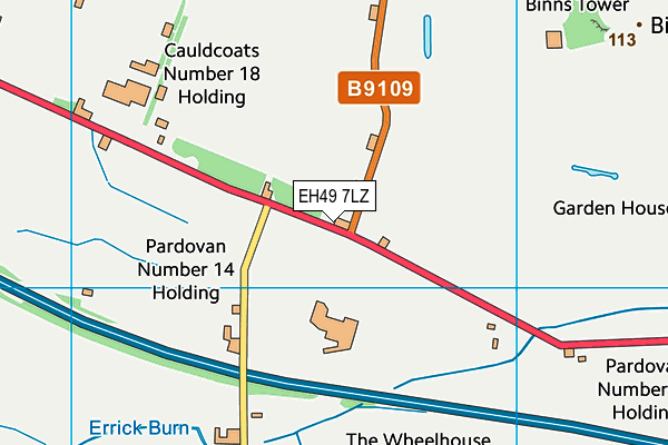 EH49 7LZ map - OS VectorMap District (Ordnance Survey)