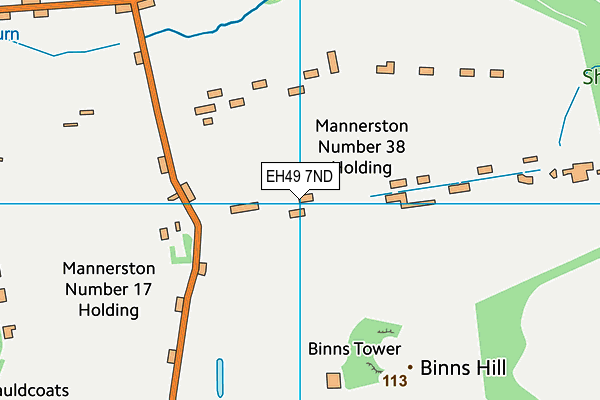 EH49 7ND map - OS VectorMap District (Ordnance Survey)