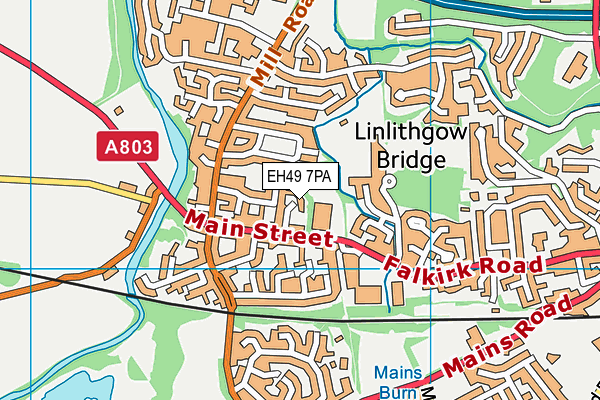 EH49 7PA map - OS VectorMap District (Ordnance Survey)