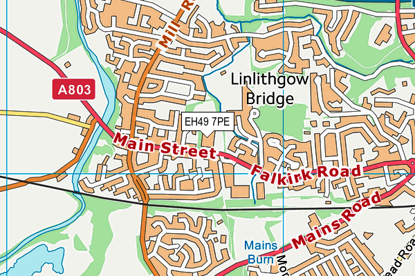 EH49 7PE map - OS VectorMap District (Ordnance Survey)