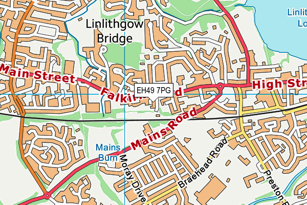 EH49 7PG map - OS VectorMap District (Ordnance Survey)