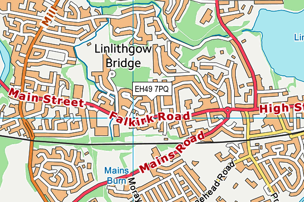 EH49 7PQ map - OS VectorMap District (Ordnance Survey)