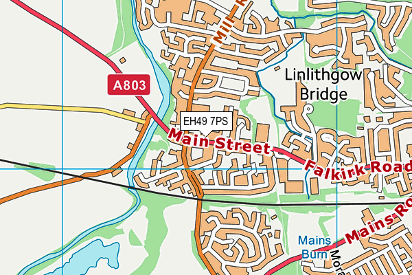 EH49 7PS map - OS VectorMap District (Ordnance Survey)