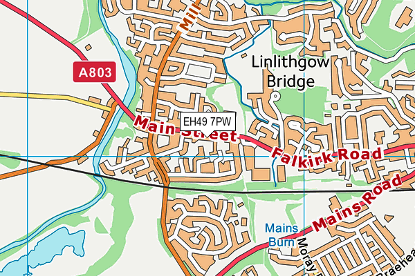 EH49 7PW map - OS VectorMap District (Ordnance Survey)