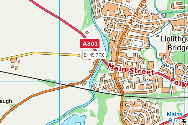 EH49 7PX map - OS VectorMap District (Ordnance Survey)