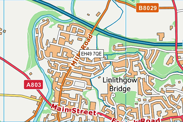 EH49 7QE map - OS VectorMap District (Ordnance Survey)