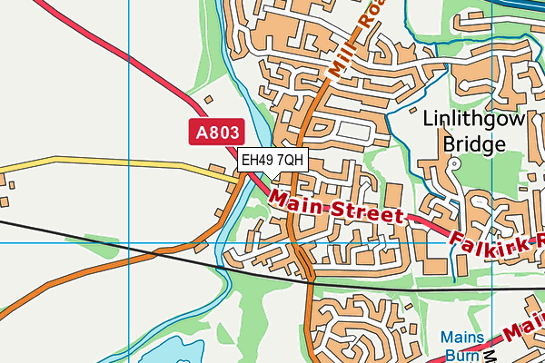 EH49 7QH map - OS VectorMap District (Ordnance Survey)