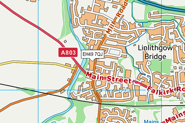 EH49 7QJ map - OS VectorMap District (Ordnance Survey)