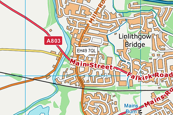 EH49 7QL map - OS VectorMap District (Ordnance Survey)