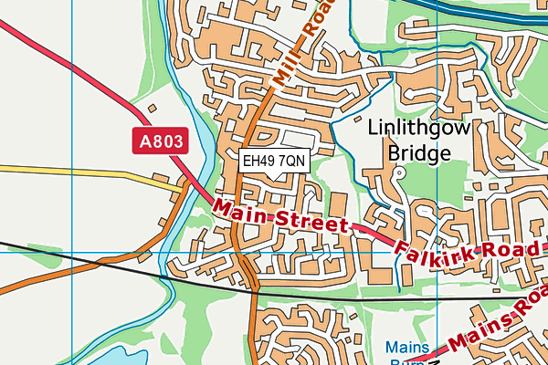 EH49 7QN map - OS VectorMap District (Ordnance Survey)