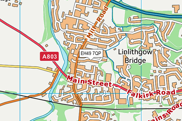 EH49 7QP map - OS VectorMap District (Ordnance Survey)