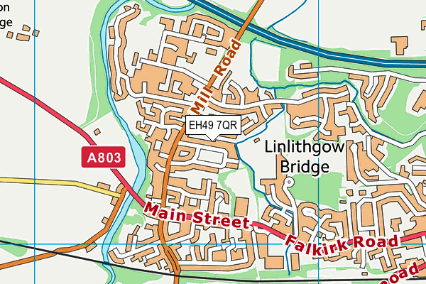 EH49 7QR map - OS VectorMap District (Ordnance Survey)