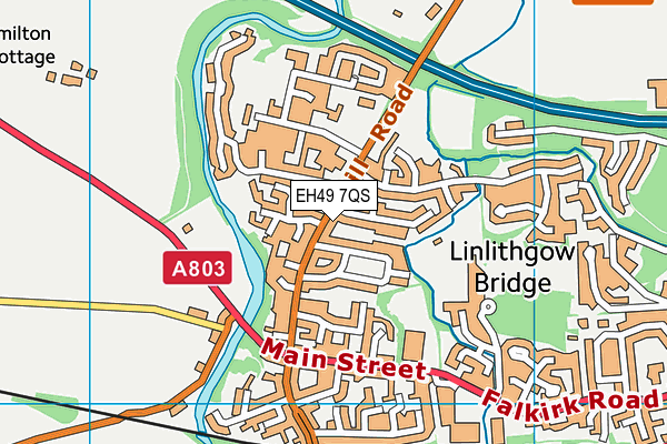 EH49 7QS map - OS VectorMap District (Ordnance Survey)