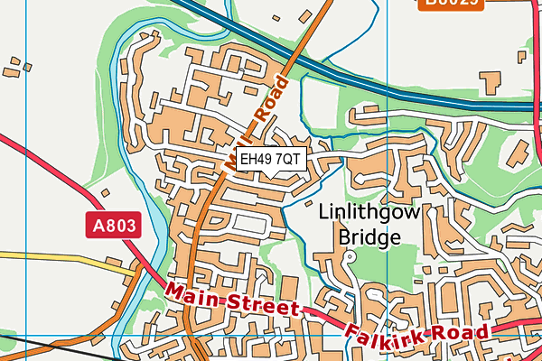 EH49 7QT map - OS VectorMap District (Ordnance Survey)