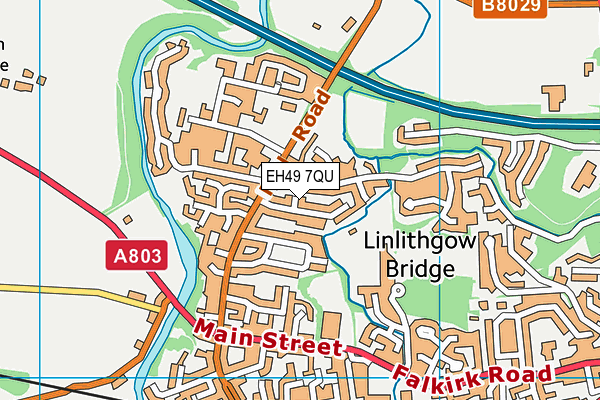 EH49 7QU map - OS VectorMap District (Ordnance Survey)