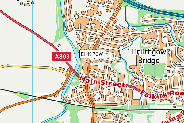 EH49 7QW map - OS VectorMap District (Ordnance Survey)