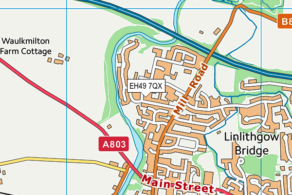 EH49 7QX map - OS VectorMap District (Ordnance Survey)