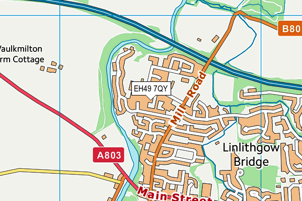 EH49 7QY map - OS VectorMap District (Ordnance Survey)