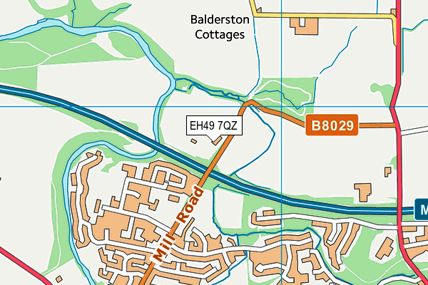 EH49 7QZ map - OS VectorMap District (Ordnance Survey)