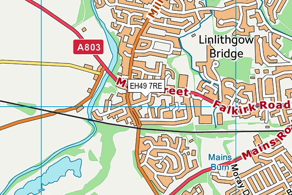 EH49 7RE map - OS VectorMap District (Ordnance Survey)