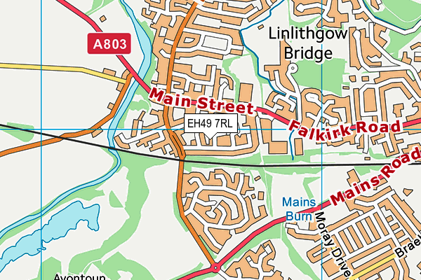 EH49 7RL map - OS VectorMap District (Ordnance Survey)