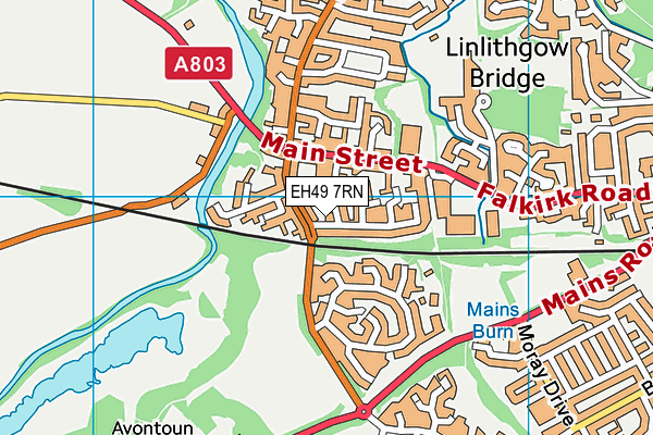 EH49 7RN map - OS VectorMap District (Ordnance Survey)