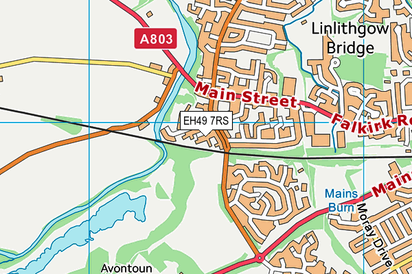 EH49 7RS map - OS VectorMap District (Ordnance Survey)