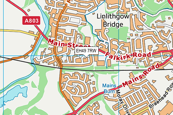 EH49 7RW map - OS VectorMap District (Ordnance Survey)