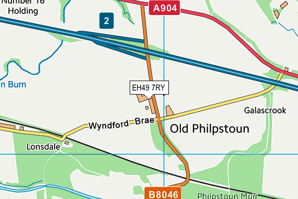 EH49 7RY map - OS VectorMap District (Ordnance Survey)