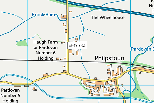 EH49 7RZ map - OS VectorMap District (Ordnance Survey)