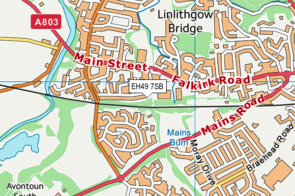 EH49 7SB map - OS VectorMap District (Ordnance Survey)