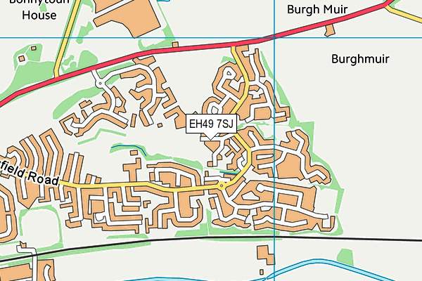 EH49 7SJ map - OS VectorMap District (Ordnance Survey)