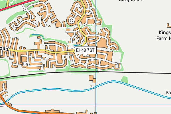 EH49 7ST map - OS VectorMap District (Ordnance Survey)