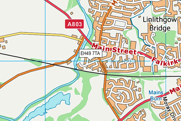 EH49 7TA map - OS VectorMap District (Ordnance Survey)