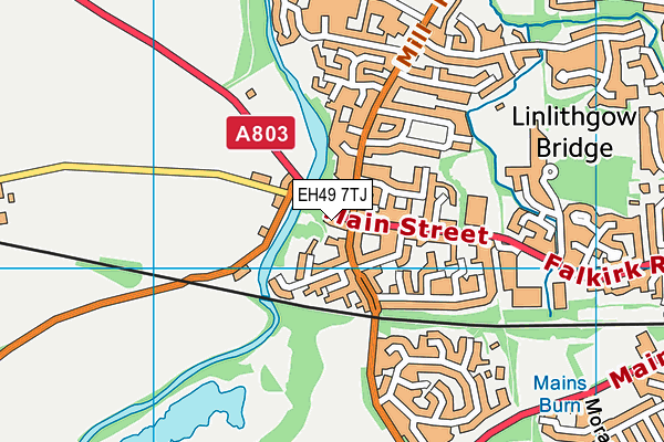 EH49 7TJ map - OS VectorMap District (Ordnance Survey)