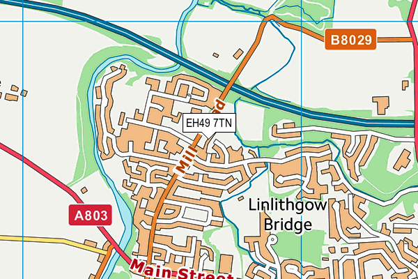 EH49 7TN map - OS VectorMap District (Ordnance Survey)