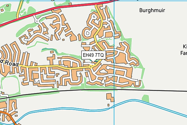 EH49 7TQ map - OS VectorMap District (Ordnance Survey)