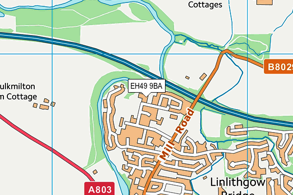 EH49 9BA map - OS VectorMap District (Ordnance Survey)