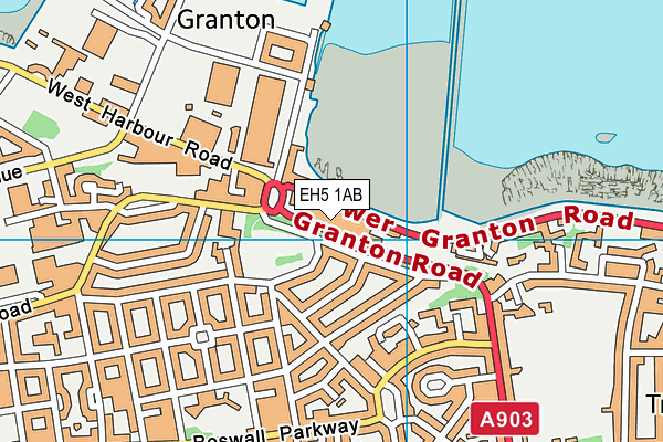 EH5 1AB map - OS VectorMap District (Ordnance Survey)