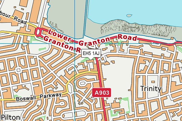 EH5 1AJ map - OS VectorMap District (Ordnance Survey)