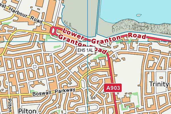 EH5 1AL map - OS VectorMap District (Ordnance Survey)