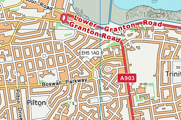 EH5 1AQ map - OS VectorMap District (Ordnance Survey)