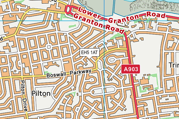 EH5 1AT map - OS VectorMap District (Ordnance Survey)