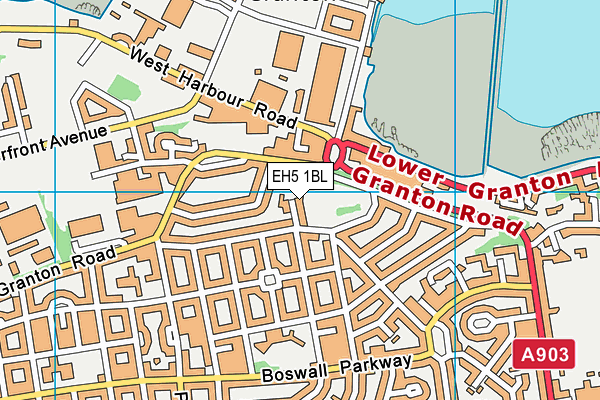 EH5 1BL map - OS VectorMap District (Ordnance Survey)