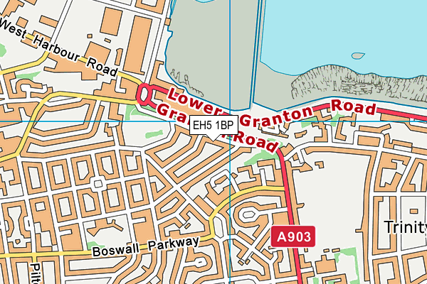 EH5 1BP map - OS VectorMap District (Ordnance Survey)